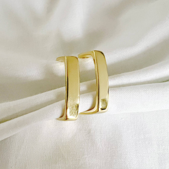 Geometric Gold Filled Hoops