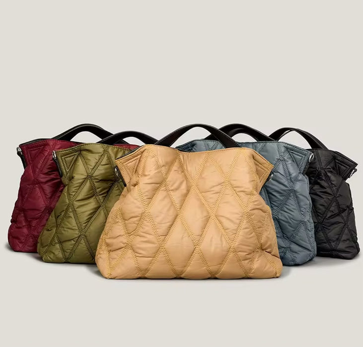 Puffer Down Nylon Tote Bag