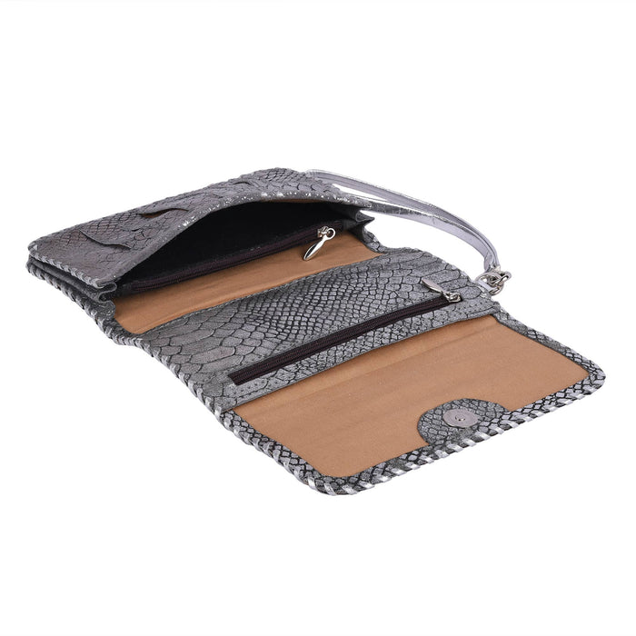 Croc Embossed Genuine Leather Wallet