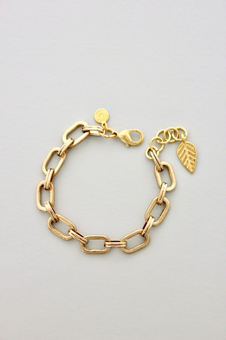 Gold Chain Bracelet with Extender