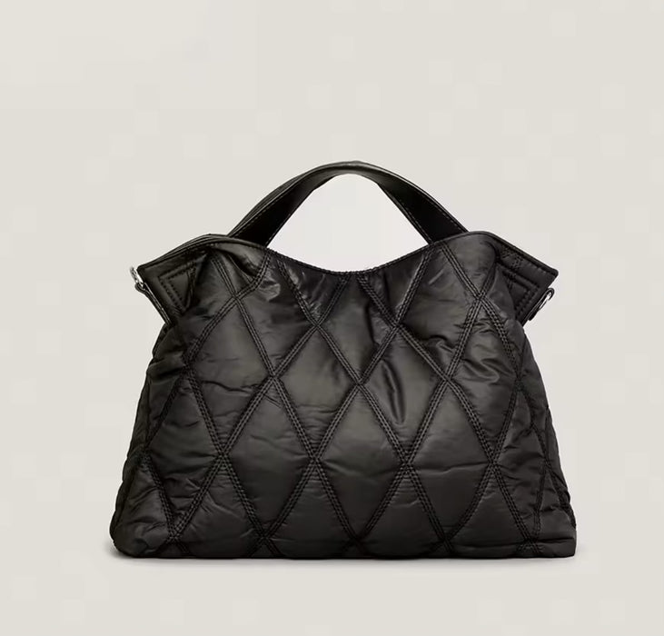 Puffer Down Nylon Tote Bag