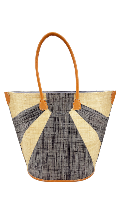 Sunburst Straw Tote Bag