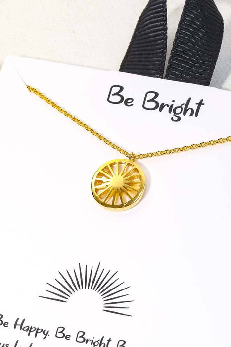 Circle Sun Pendant Necklace