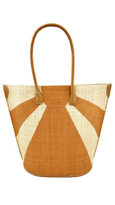 Sunburst Straw Tote Bag