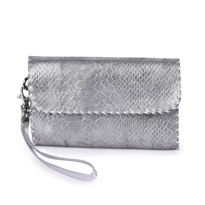 Croc Embossed Genuine Leather Wallet