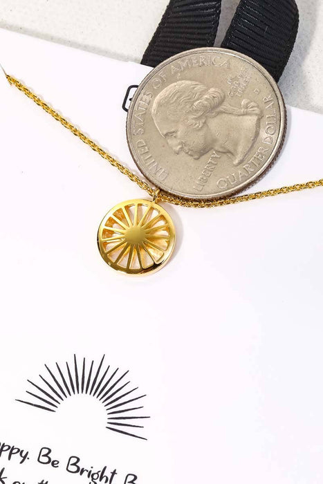 Circle Sun Pendant Necklace