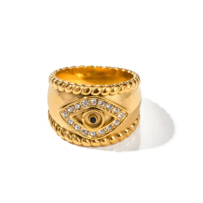 Eye of Protection Gold Plated Ring