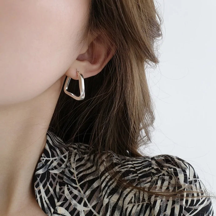 Geometric Triangle Earrings