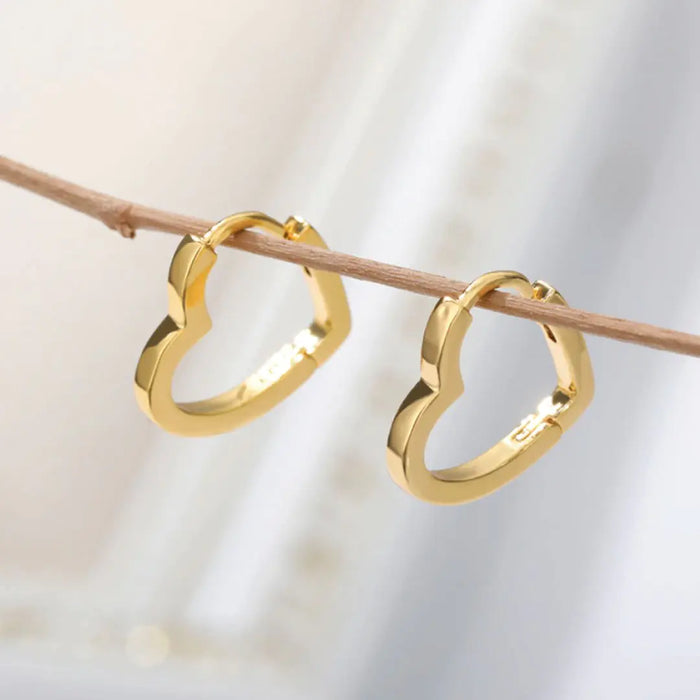 Heart Huggie Earrings