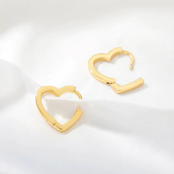 Heart Huggie Earrings