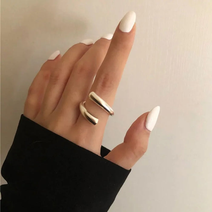 Minimalist Silver Adjustable Rings