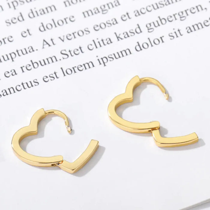 Heart Huggie Earrings