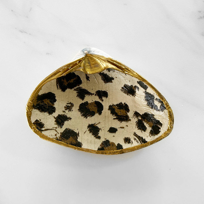 Leopard Clam Shell Jewelry Dish