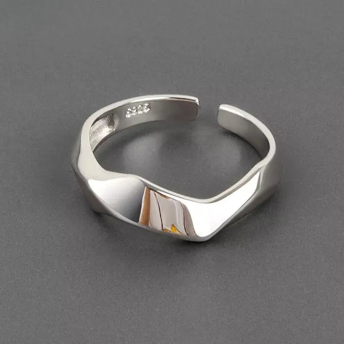 Silver Geometric Ring