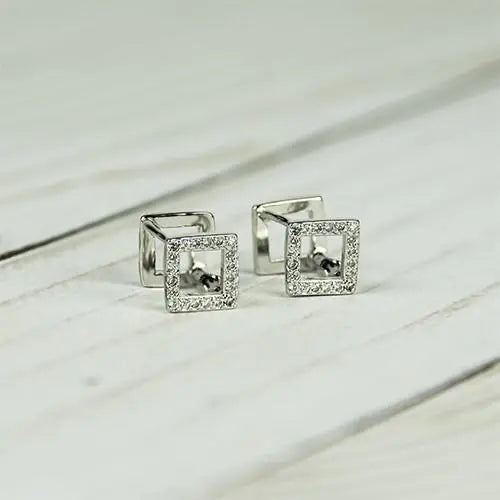 Stella Square CZ Earrings