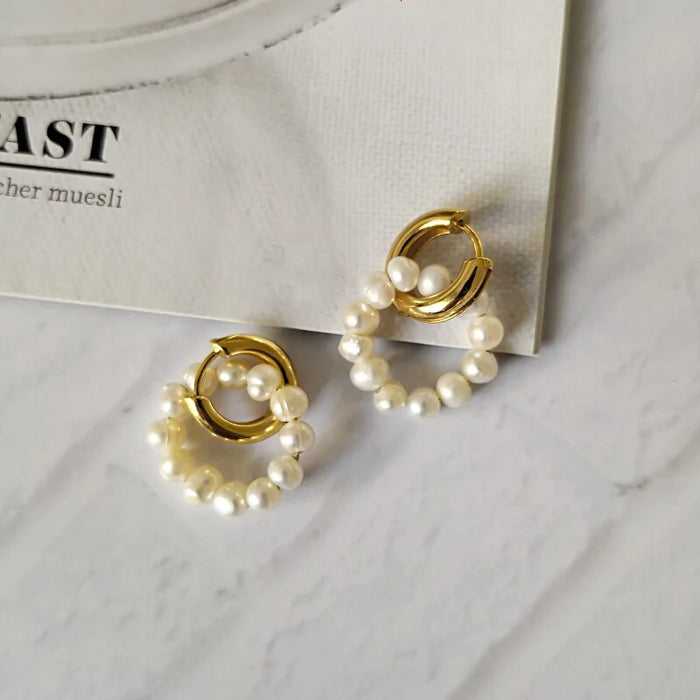 Freshwater Pearl Hoop Earrings