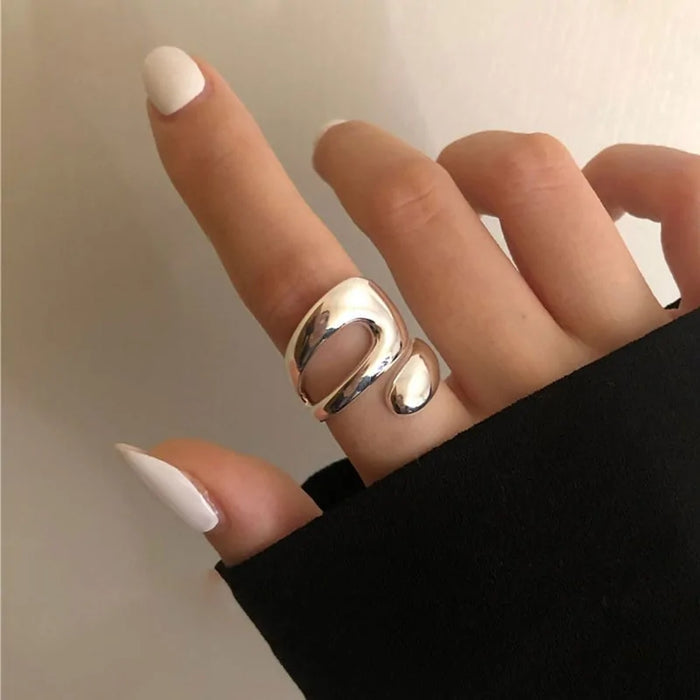 Minimalist Silver Adjustable Rings