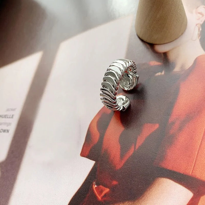 Fishbone Adjustable Ring